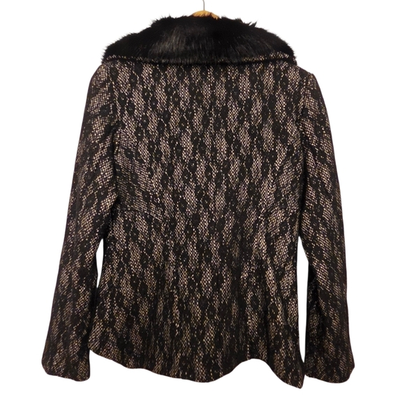 Bebe Vintage Women's Lace Mobwife Boho Jacket With Faux Fur Collar Size Small - Picture 3 of 8